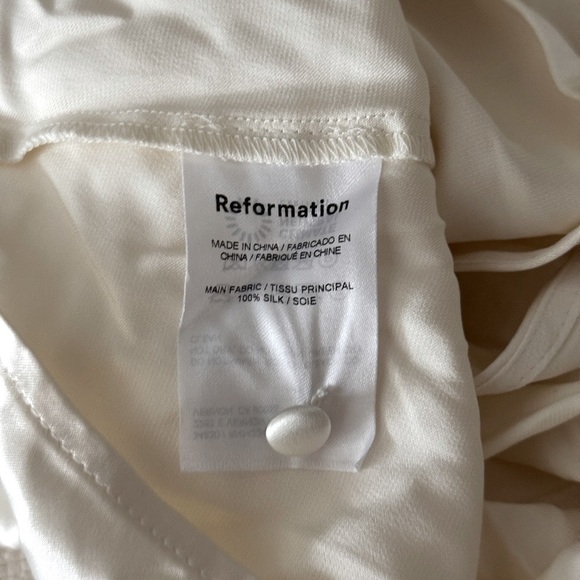 Reformation Barcelona Silk Top Size 4 - Picture 5 of 5